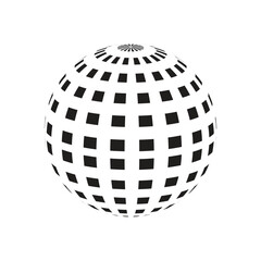 Modern Minimalist Globe Icon with scalable Vector Illustration Isolated on White