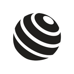 Modern Minimalist Globe Icon with scalable Vector Illustration Isolated on White