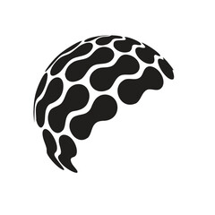 Modern Minimalist Globe Icon with scalable Vector Illustration Isolated on White