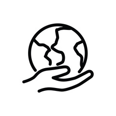 Modern Minimalist Globe Icon with scalable Vector Illustration Isolated on White