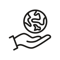 Modern Minimalist Globe Icon with scalable Vector Illustration Isolated on White