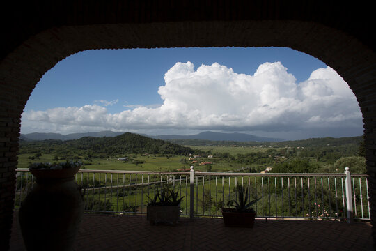 view of the valley in Corfu island