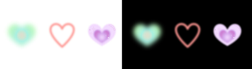 PNG image of Array of pastel hearts in varying styles and colors perfect for valentine's day cards digital art and expressing love and affection in creative projects on transparent background