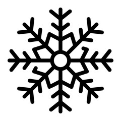 snowflake line icon