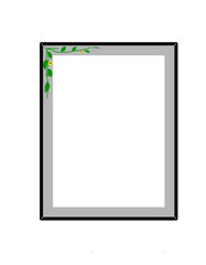 gray box frame with transparent background