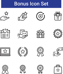 Award icon set. Containing Trophy cup, Medal, Winner prize, and more
