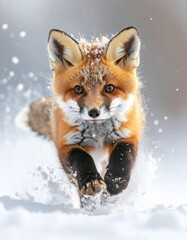Fototapeta premium Niedliches Fuchsbaby im Schnee