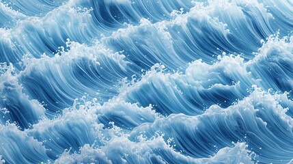 Title: Mesmerizing Japanese Wave Patterns in Artistic Display