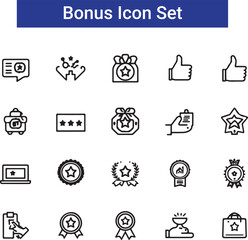 Colored awards line icon set. Success, badge, reward, teamwork. Editable stroke. Vector illustration
