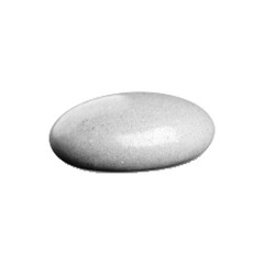 Halftone illustration of a smooth round stone with soft shadow. Minimal monochrome graphic element for abstract design, nature themes, posters, and modern layouts.