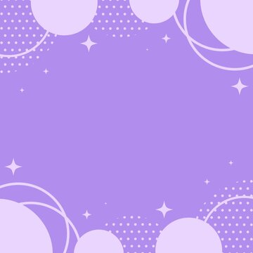 ゆらゆら動く丸とキラキラのシンプルな背景のループ動画（紫）【正方形ビデオ】