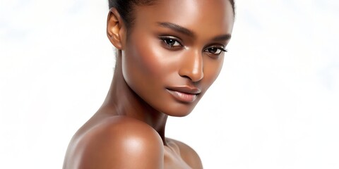 Close up. A sexy woman, part of her body, white background