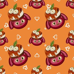 Pudding cartoon pattern