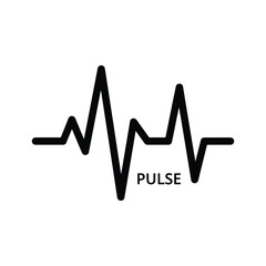 Heart pulse line icon isolated on, representing heartbeat and medical monitoring