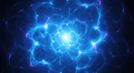 Abstract blue energy field with glowing plasma a powerful and dynamic background for science and technology concepts