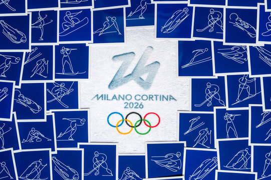 Milano Cortina 2026 Winter Olympics: Official Logo, Sport Pictograms, and Background Design