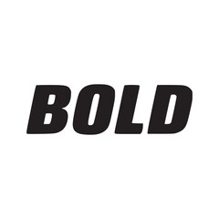 The word bold displayed in large black bold font on a bright white background in a simple design