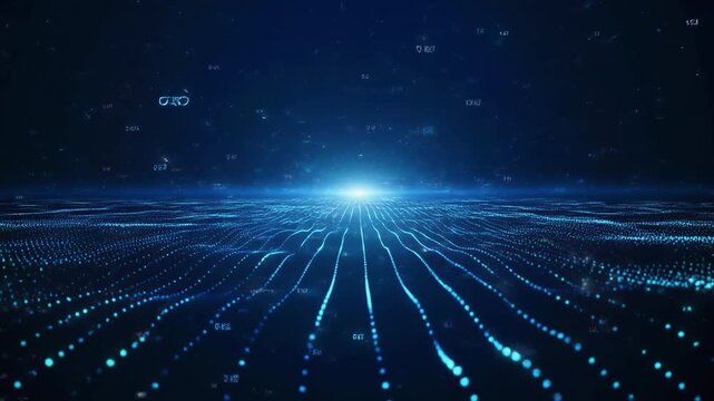 Footage of abstract Digital particle  for ai automation 