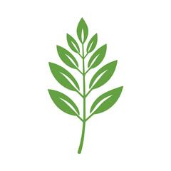 Fototapeta premium Green Leaf icon shape fresh flat vector design.