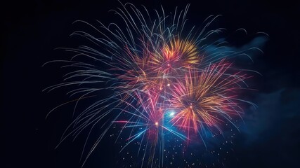 fireworks in the night sky