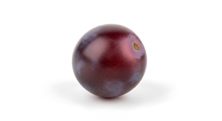 Fototapeta premium Fresh Single Red Grape Isolated on White Background