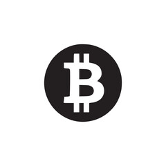 Obraz premium A bitcoin symbol in a black circle on a white background in a centered close up shot with soft lighting