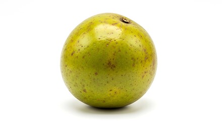 Whole Green Fruit Isolated on White Background