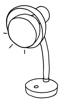 hand drawn lampshade illustration