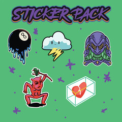 Cool sticker pack for your streetwear brand