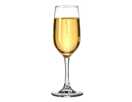 Champagne glass isolated on transparent background. - Powered by Adobe