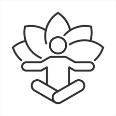 Meditation Outline Icon