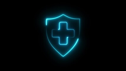 Business health and medical care insurance concept on the transparent background. glowing shield symbol security health assurance