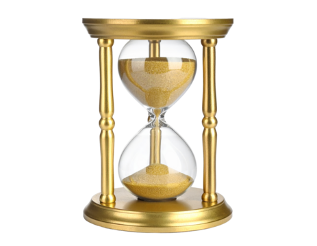 Hourglass isolated on transparent background