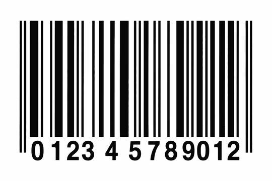 barcode ean-13 code vector isolated on clean white background,
