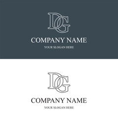 Fototapeta premium dg logo initial letter luxury royal logo. template symbol. modern golden luxury logo. abstract monogram vector letter mark brand fashion.