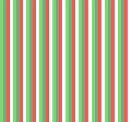 Seamless vertical stripe pattern in various shades of red, green, and white.