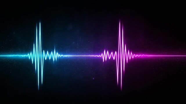 Colorful sound wave graphic on a dark background, blending technology and art.