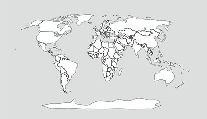 high quality world map vector illusration. world map vector illustration