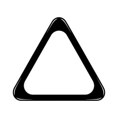 Billiard triangle rack outline isolated on white background, Vector, illustration