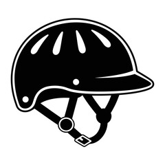 Bicycle helmet safety gear icon isolated on white background, Vector, illustration