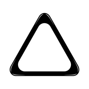 Billiard triangle rack outline isolated on white background, Vector, illustration