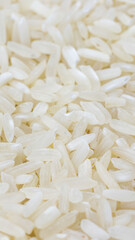 macro photo of white rice. background or texture