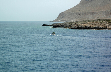 Le cap Moures à l'ouest de Loutro près d'Anopoli dans les Sfakia en Crète
