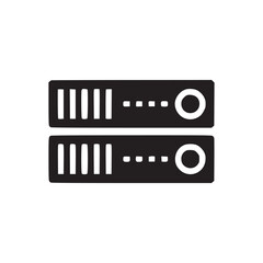 Two black server rack units stacked on top of each other with lights and ventilation grills design