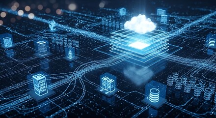 X-ray scan of human brain and hand with digital global technology theme