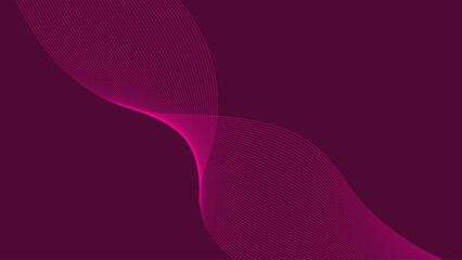 Abstract magenta wave form on dark purple background