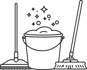 Cleaning Icon Set - Illustration
