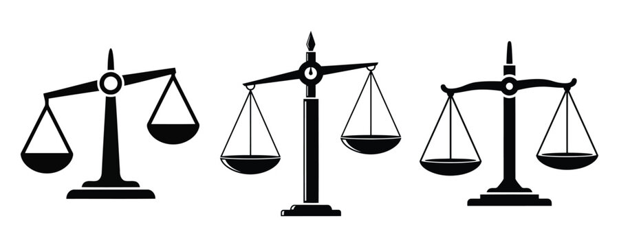 Vector Balancing scale of justice symbolizing balance and law