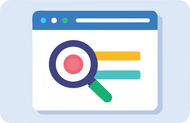 Modern flat design search icon high resolution vector isolated on transparent background