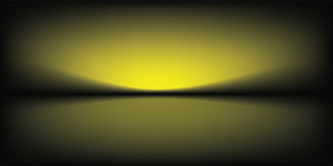 Printyellow studio background. Abstract limbo podium studio room. Dark red gradient wall floor and spotlight scene. Showcase, promotion display. Vector stage mockup illustration